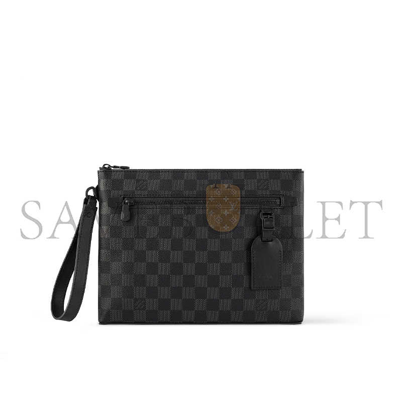 LOUIS VUITTON TAKEOFF POUCH DAMIER GRAPHITE N40504 (30*22*5cm)